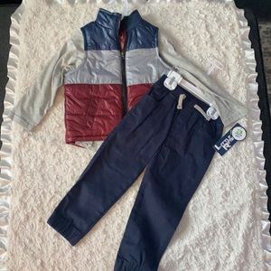 Toddler Boys 3 piece set with vest